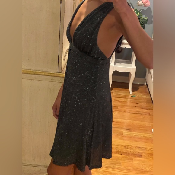 Free People Plunge Glitter mini dress size small - Picture 4 of 6